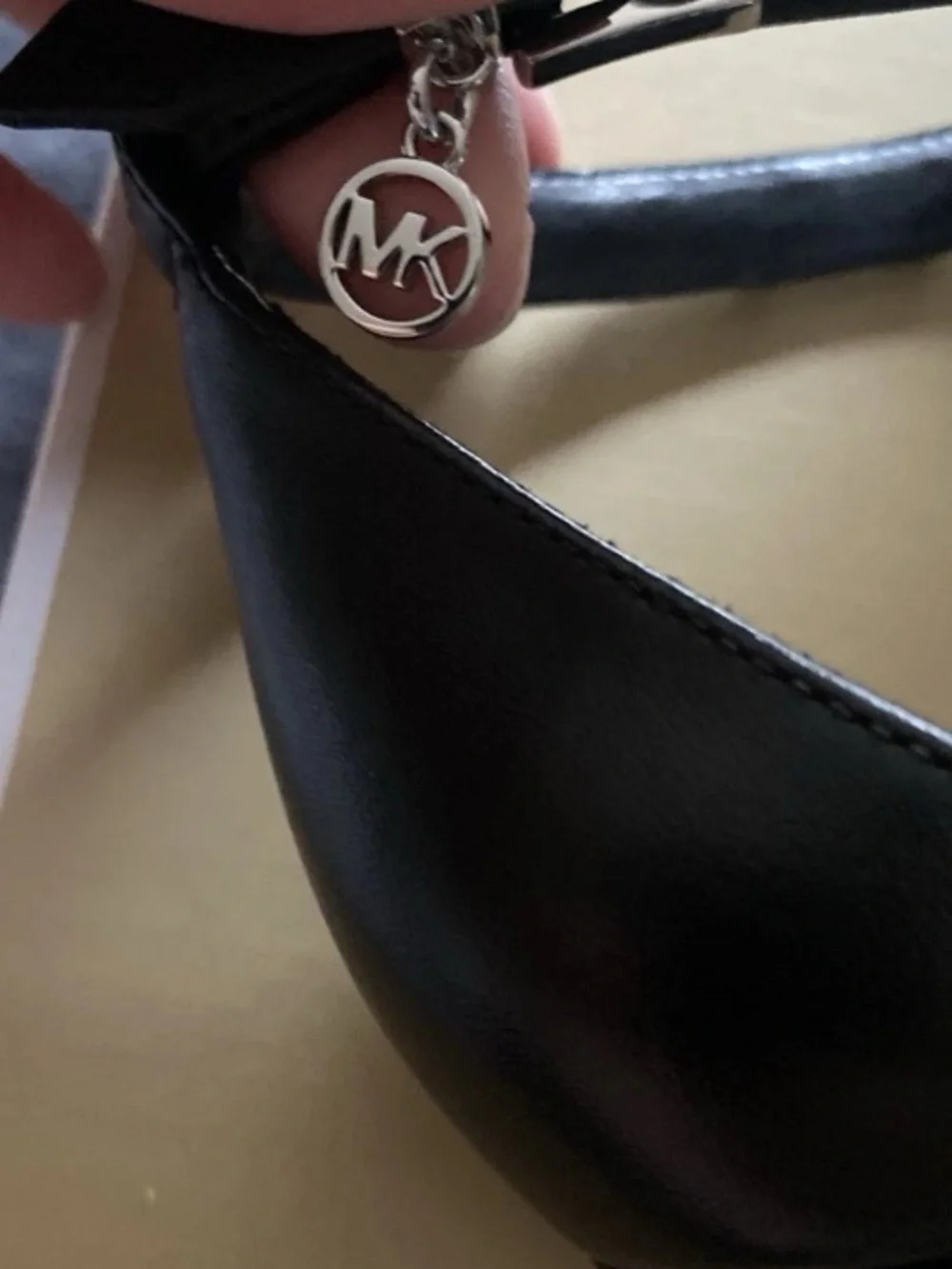 Michael Kors Black Leather Open-Toe Ankle Strap Heels